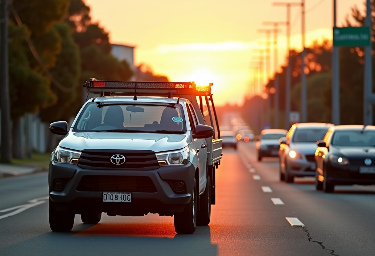 Locksmith ute loaded with tools at sunrise — Cherrybrook